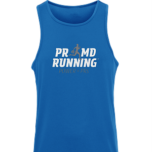 JC007 Mens Just Cool Sports Vest PR MD Running Logo white and silver back of shirt final