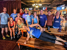 Adv class at the Bulldog Advanced class members at a bar for our going away party.