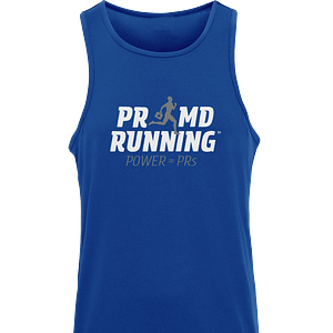 Mens Just Cool Sports Vest PR MD Running Logo white and silver