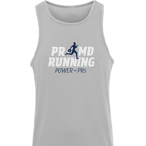 Mens Just Cool Sports Vest PR MD Running Logo white and navy