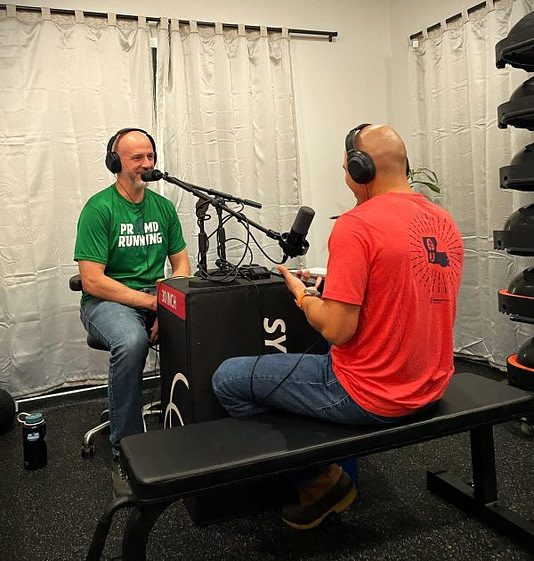 Dr. Kasey Hill & Matthew Moran record an episode of The Next Milestone Podcast.
